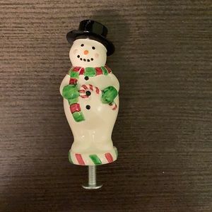 Brand new Longaberger Snowman Knob, Bluster